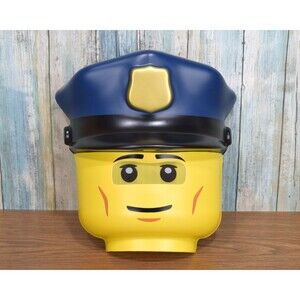 LEGO Police Officer Mask Minifigure Head Halloween Costume Disguise NWOT